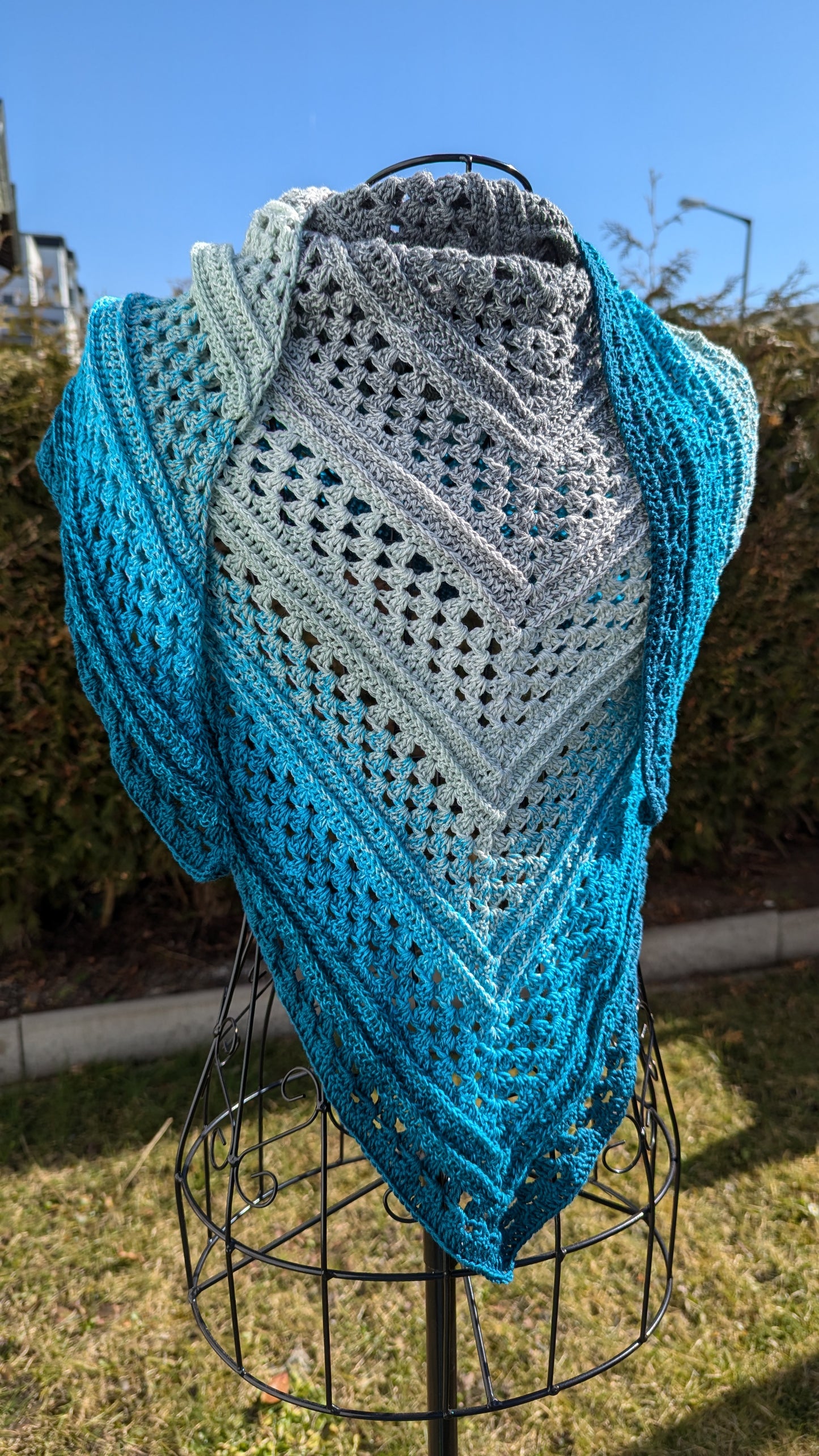 Dreieckstuch/Dirndl-Tuch "Ozeanblau"
