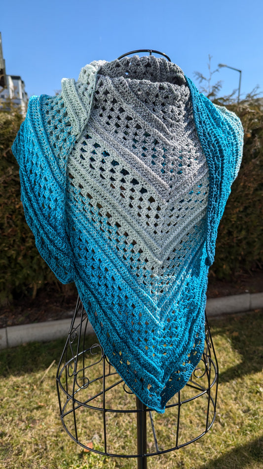 Dreieckstuch/Dirndl-Tuch "Ozeanblau"