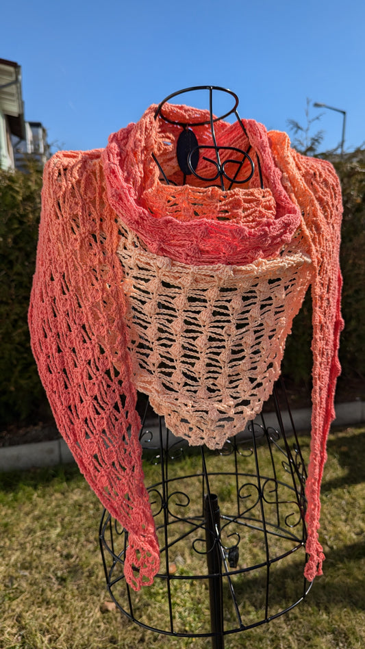 Dreieckstuch/Dirndl-Tuch "Pfirsichblüte"